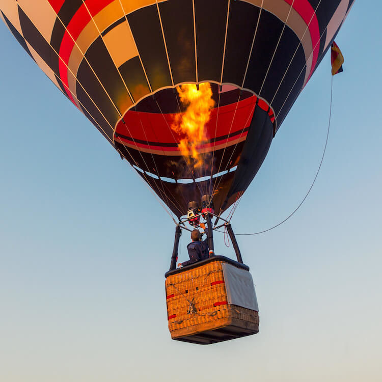 propane flame hot air balloon