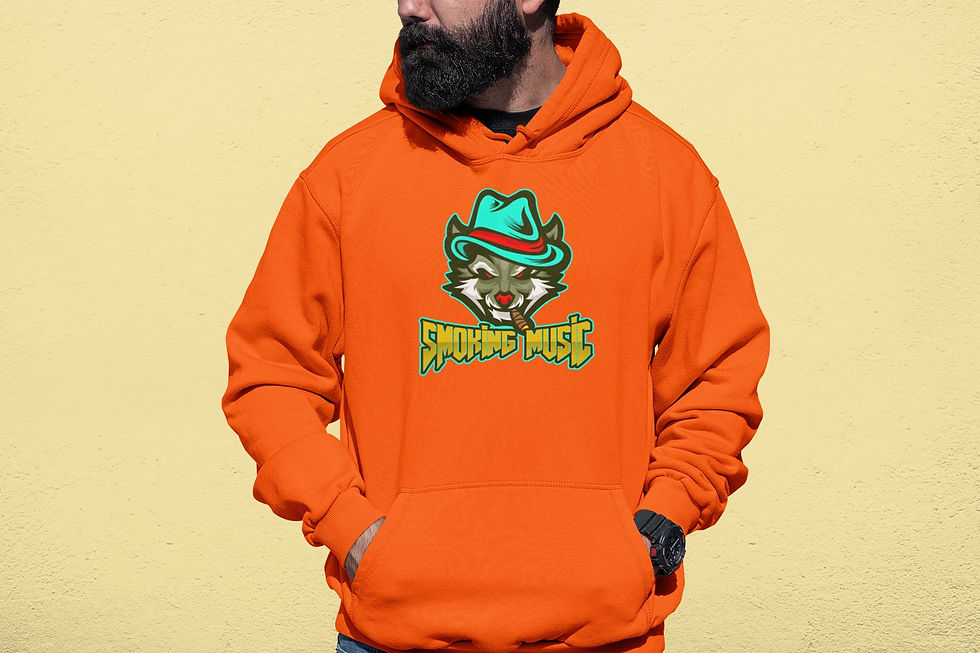 Smoking Music Wolf (hoodie)