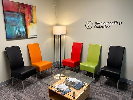 The waiting room at The Counselling Collective in the Yates Professional Building.