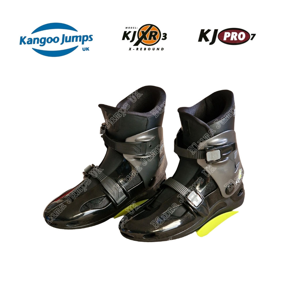 Kangoo Jumps KJ XR3 PRO Rebound Shoes Boots Black Yellow Upper part with Liners