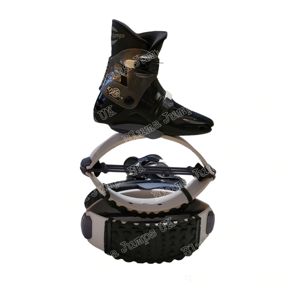 Thumbnail: Kangoo Jumps KJ XR3  Customised Rebound Shoes Black Grey sole bottom and side