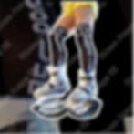 Thumbnail: Kangoo Jumps writing KJ long Knee length Sports socks Black White