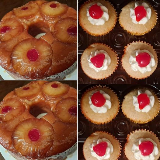 Homemade Pineapple Upside Down Cake & Cupcakes.jpg