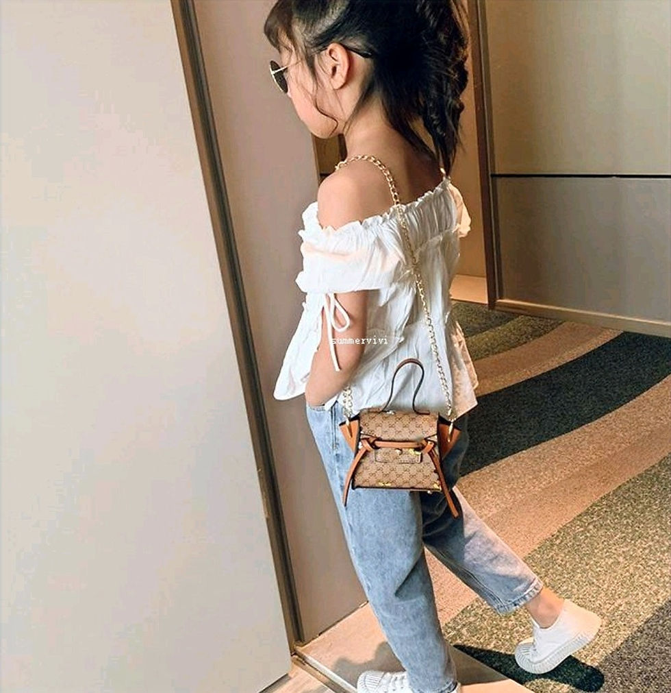 Girls Cartoon Crossbody Bags Brown