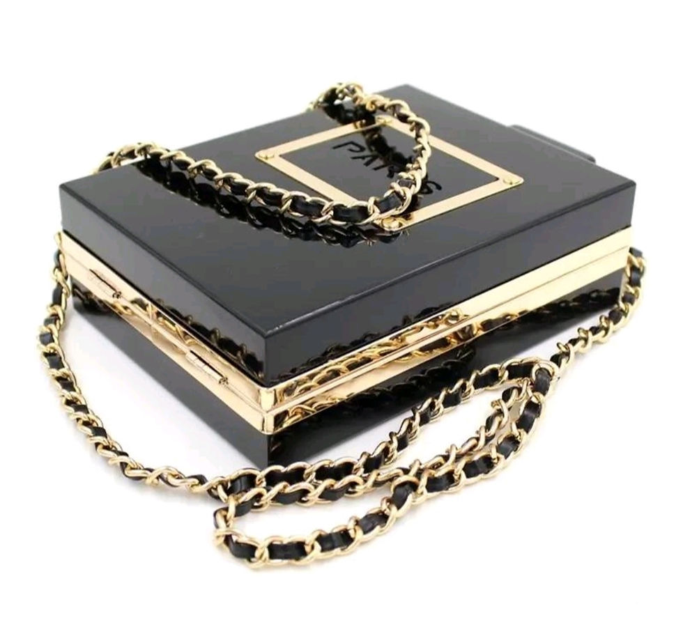 Thumbnail: Paris Perfume Bottle Crossbody Black