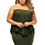 Thumbnail: Poncho Layered Mini Dress Green Plus Size Front View Pose Two