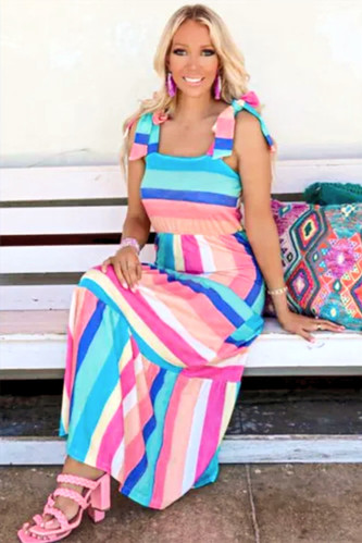1210474 Multi Colour Striped Maxi Dress