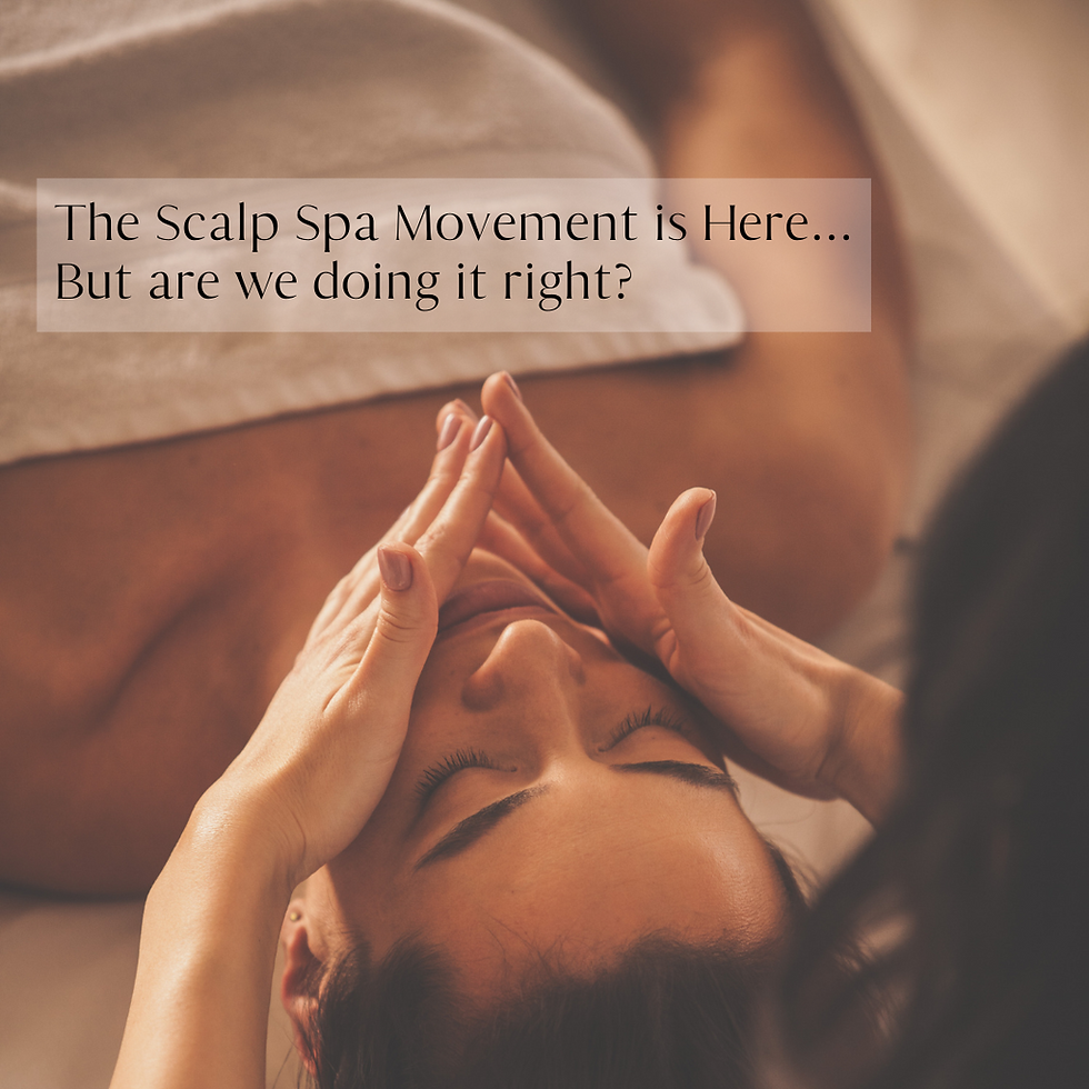 women getting a scalp facial