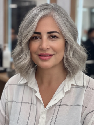 wavy bob low-maintenance haircut after 50