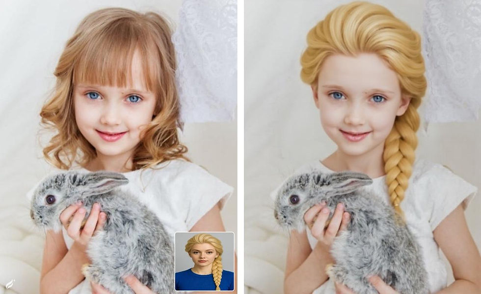 Elsa hairstyle try on