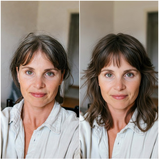 Before and After Soft, Wispy Layers