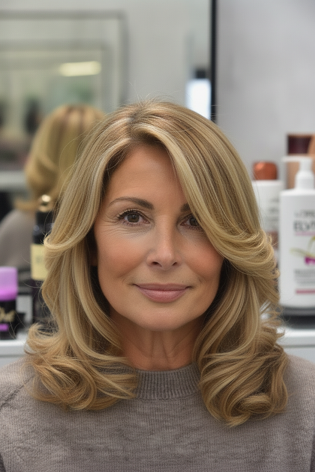 honey blonde Hair Colors for Women Over 50