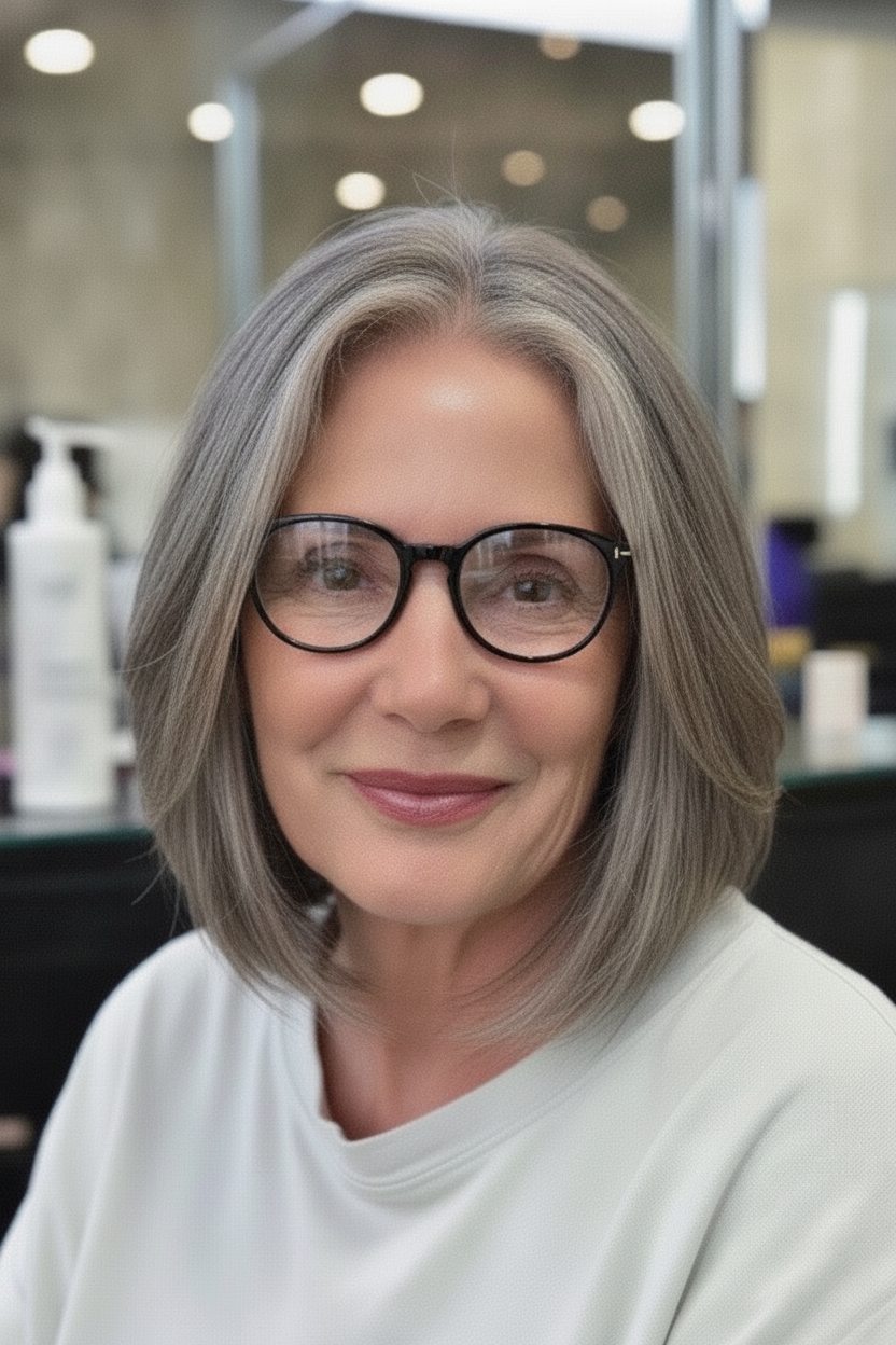 The Voluminous Bob With Curtain Bangs