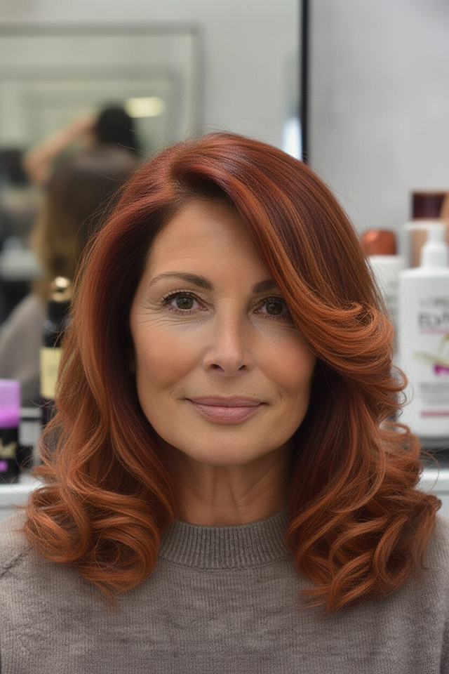 aubern Hair Colors for Women Over 50