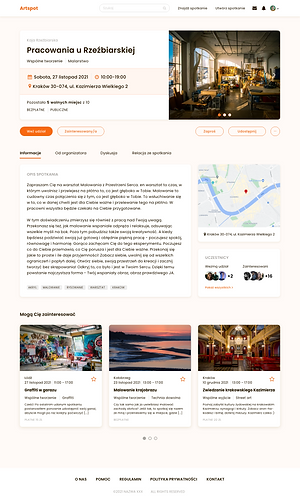 Widok spotkania - informacje
