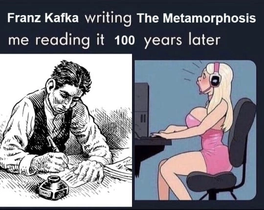 Tradução: Franz Kafka escrevendo A Metamorfose eu lendo 100 anos depois