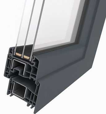 S8000 European window profile with 74 mm