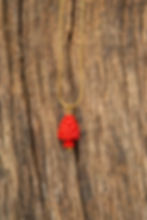 Collana con Pigna Siciliana Rossa dipinta a mano | SiciliaDipinta