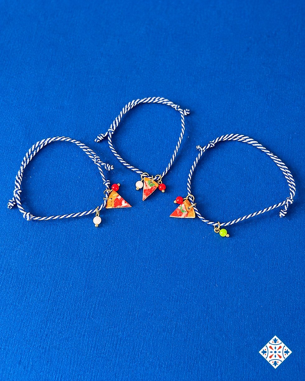 Bracciale con fetta di pizza