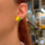 Orecchini a vite con limoni effetto Mat