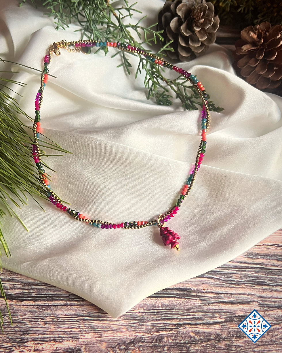 Miniatura: Parure pigne siciliane magenta