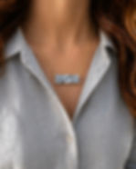 Collana "Ti porto con me" e maiolica nera