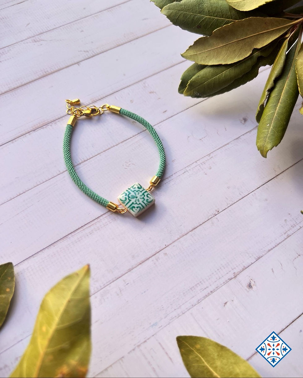 Bracciale con maiolica turchese