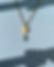 Collana con tulipano giallo striato e perlina verde