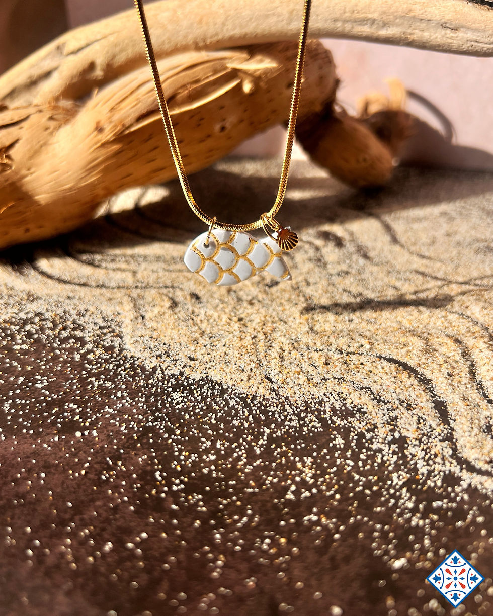 Collana snake con pesce tuffo bagliori dorati