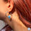 Thumbnail: Parure con cubetti di micro maioliche azzurro e blu