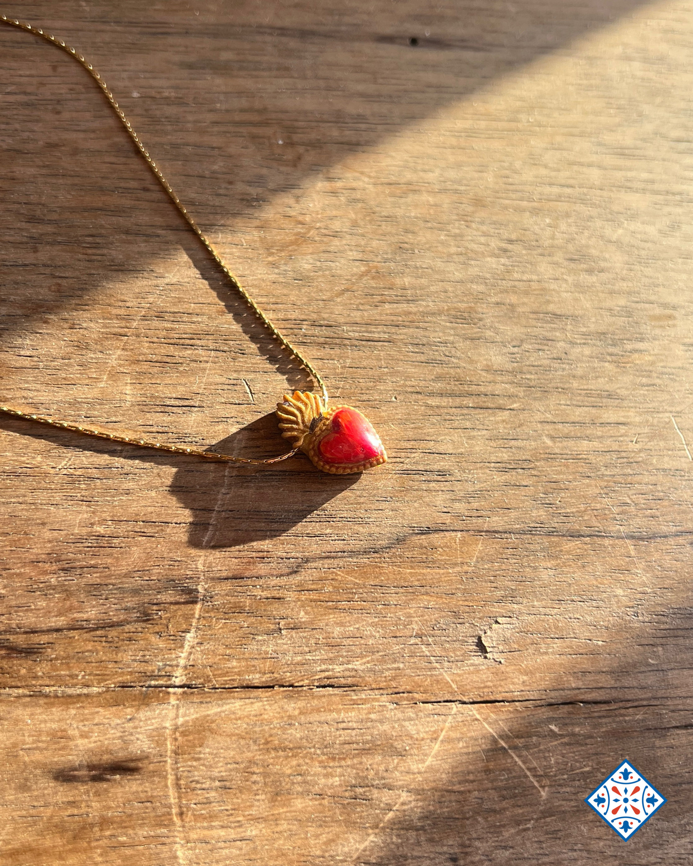 Collana con mini cuore sacro EX voto