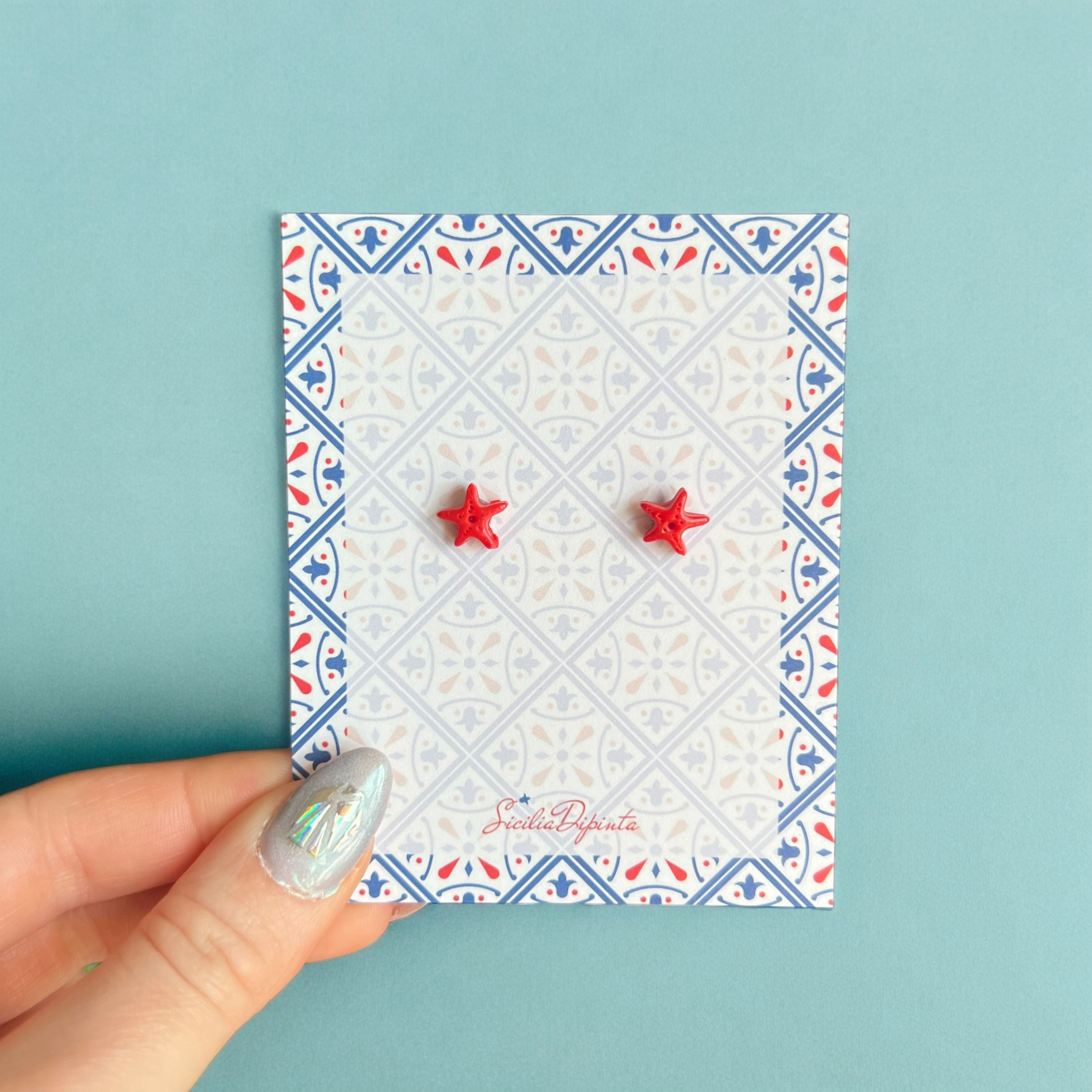 Orecchini da lobo con stelle marine