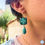 Thumbnail: Orecchini con maioliche Gelsomino e goccia chiara