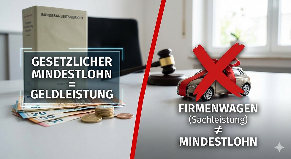 Mindestlohn nur als Geldleistung