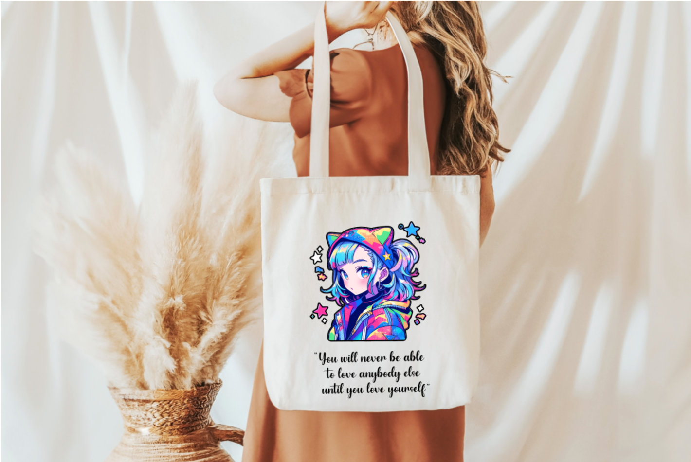 Anime Inspired Memes Tote Bag "You will never be able to love anybody else"