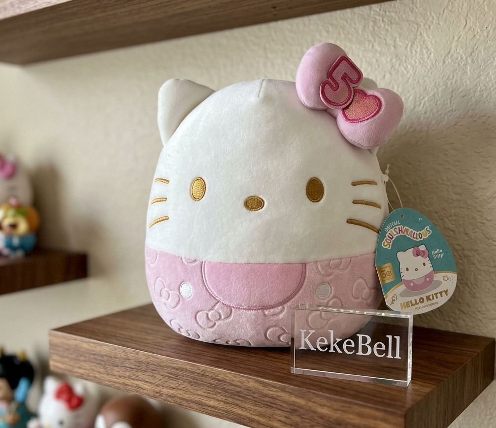 Hello Kitty 50th Anniversary Pink 8" Personalised Original Squishmallow