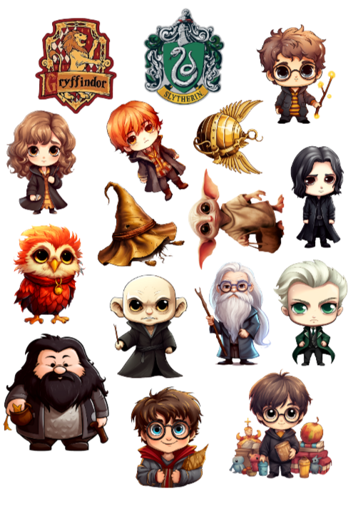 Harry Potter Character Glossy Stickers