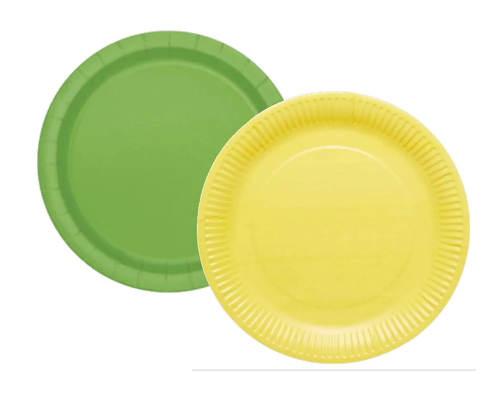 Thumbnail: Green and yellow paper plates