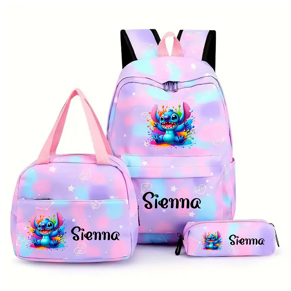 Personalised Back To School Mega Bundle Backpack School Essentials Set Lunch Bag