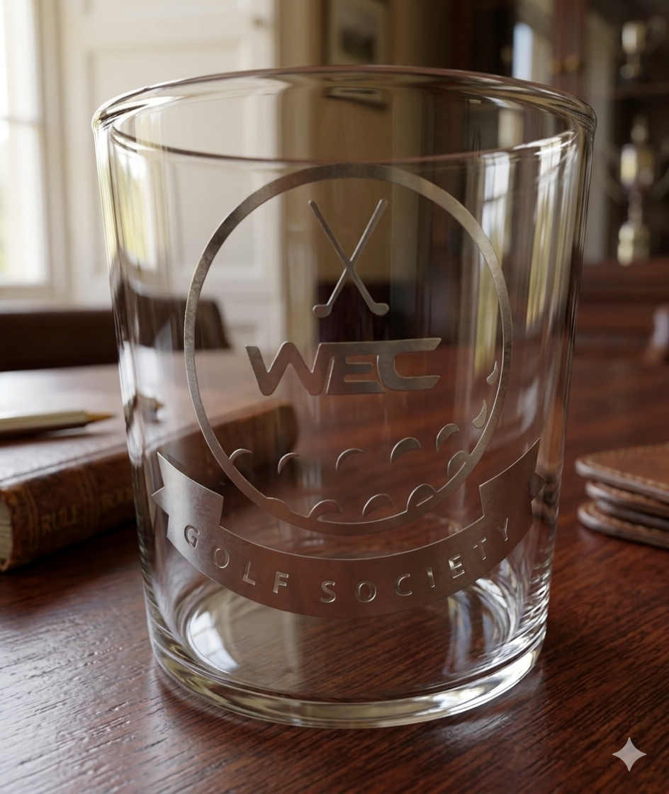 Whiskey Glass Personalised Etched with your Logo
