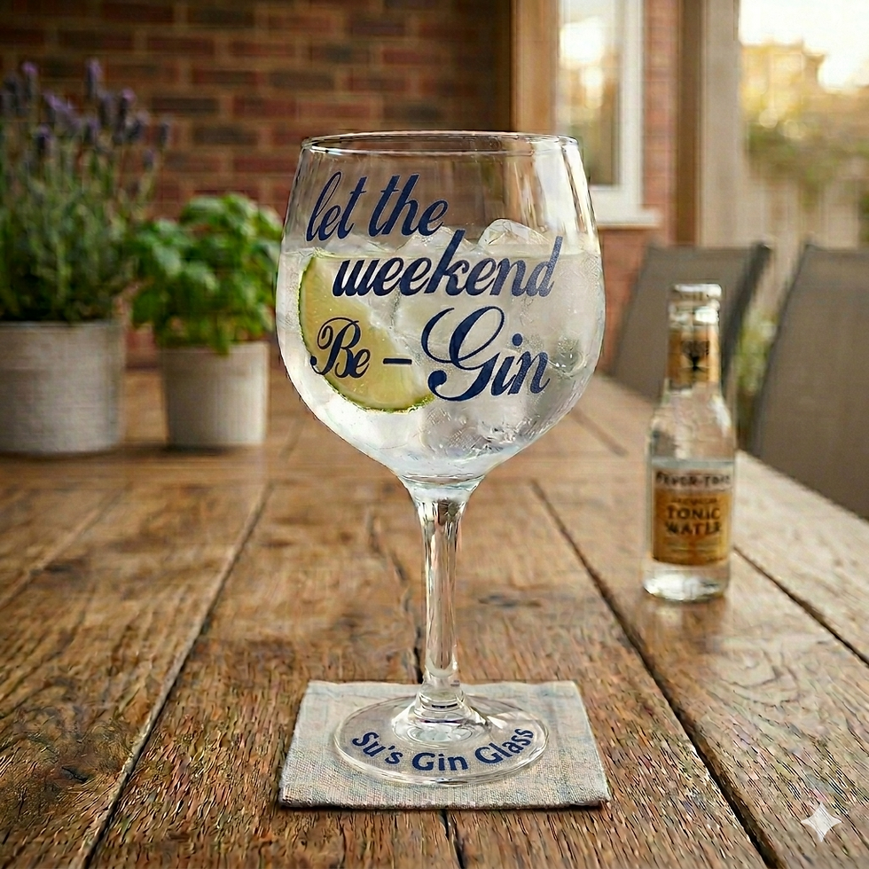 Thumbnail: Let the Weekend Be-Gin Glass Personalised Etched