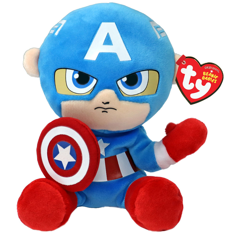 Captain America Personalised Ty Beanie Babies