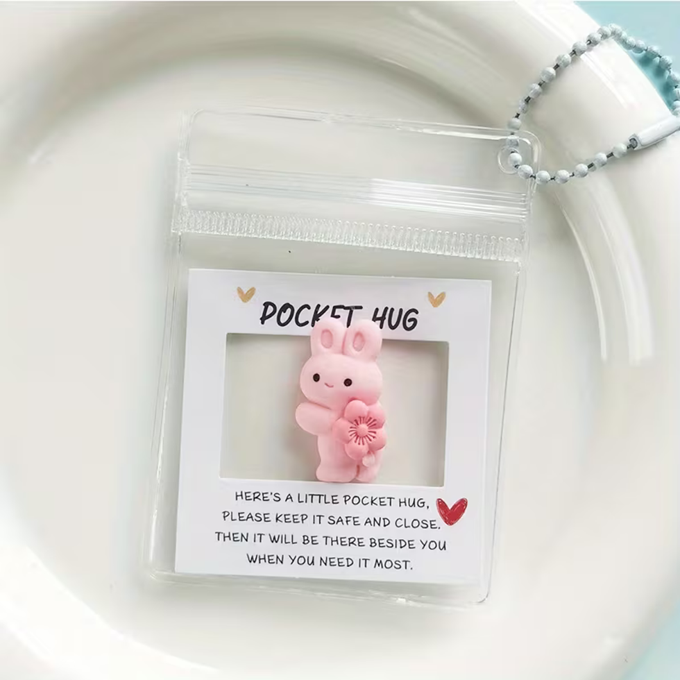 Thumbnail: Pocket Hug Charm, Keepsake Card, Stress Relief Gift, Handmade Comfort Item