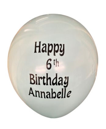 Thumbnail: Balloon with 'Happy 6th Birthday Annabelle'