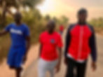 Hon. Gibba (R) with Dr. Lamin J Darbo and Lamin Malay Touray on the weekly Walk4Health in Gunjur