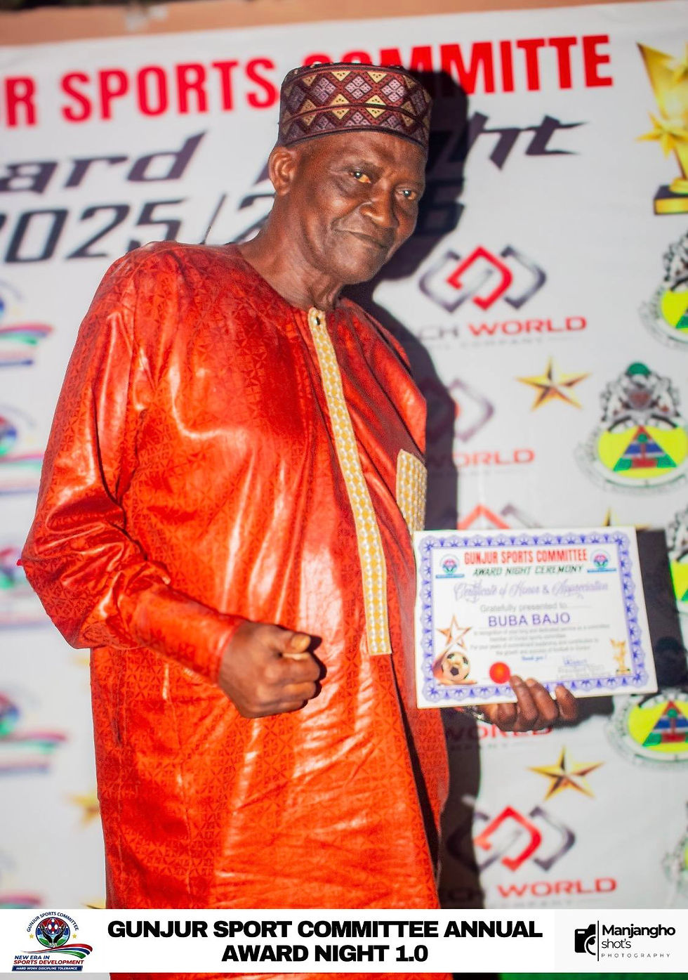 Mr Bubanding Bajo poses with his certificate. | Photo credit: GSC Facebook page 