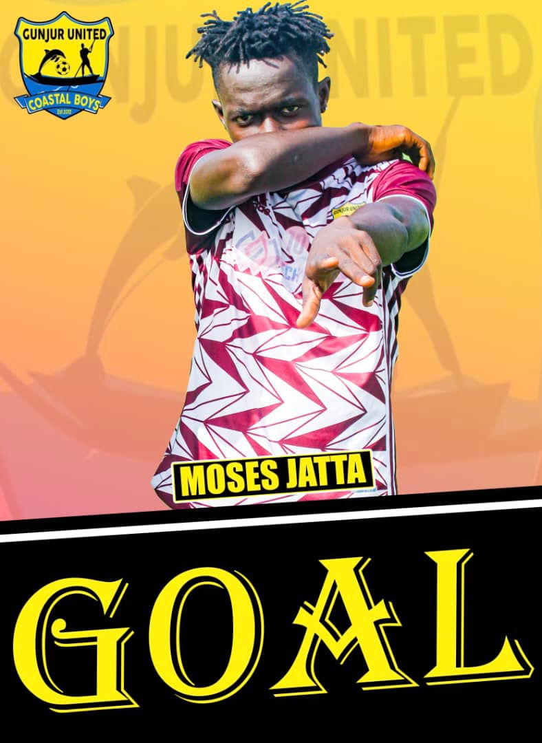 Moses Jatta sealed the emphatic victory with a 4th goal for the Coastal Boys | Photo credit: Gunjur Utd