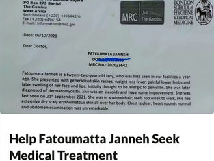 Help Fatoumata Janneh Seek Medical Treatment In Senegal