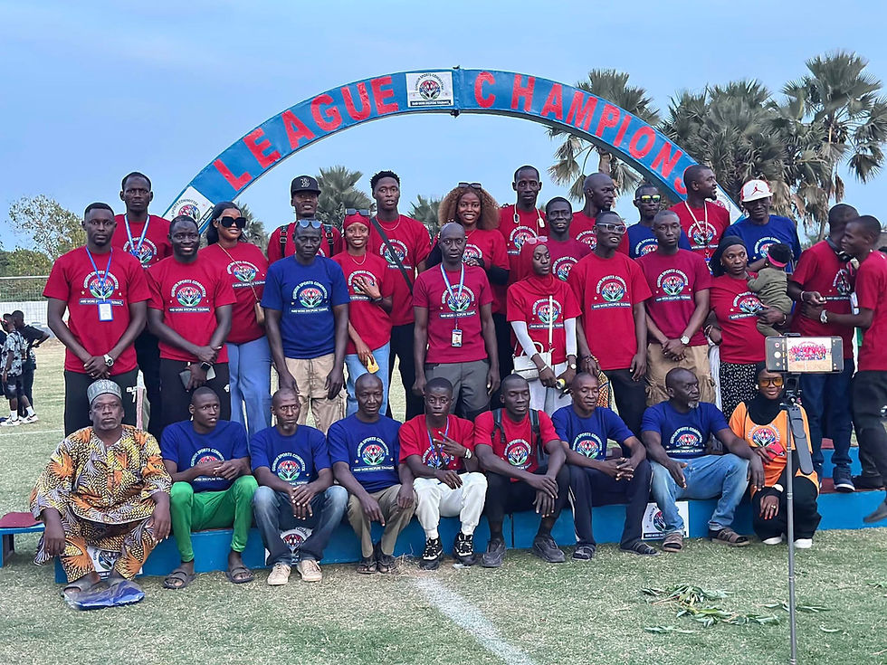 The current Gunjur Sports Committe (GSC) under the leadership of President Lamin Bada Bojang | Photo credit: Gunjur Sports Conmitte