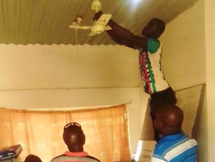 Sibindinto FC installs ceiling fans, light bulbs at Gunjur Health Centre